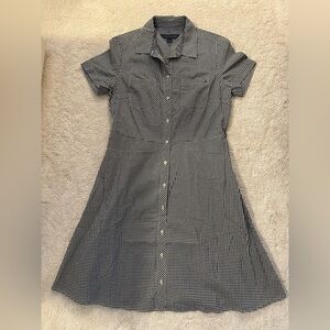 Tommy Hilfiger Black and White Patterned Dress